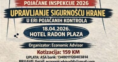 Economic Advisor, seminar pod nazivom “Upravljanje sigurnošću hrane u eri pojačanih kontrola”